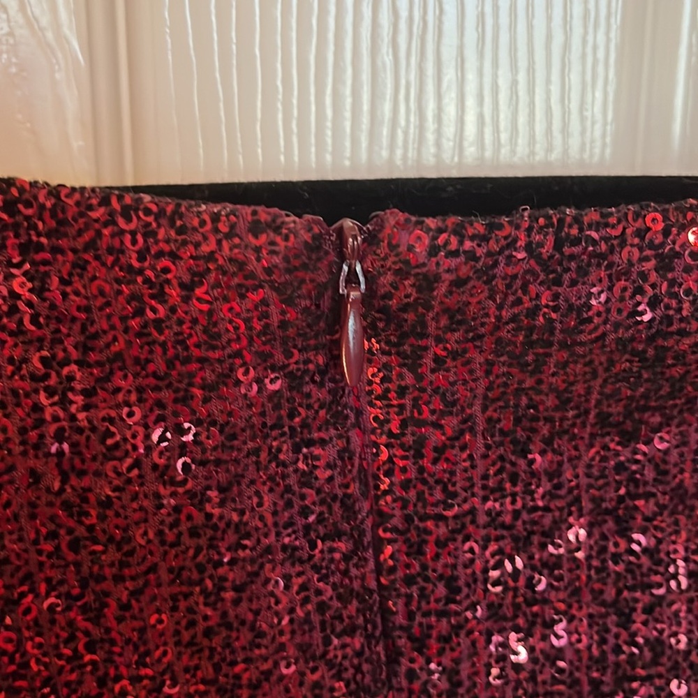NWT Lauren Ralph Lauren Ruby Red Sequin Dress - Picture 5 of 10